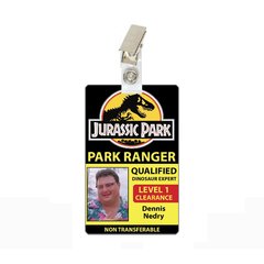 Credencial Dennis Nedry - Park Ranger - Jurassic Park