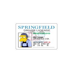 Credencial Moe - The Simpsons