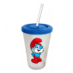 Vaso Retro Plástico - Papá Pitufo - Los Pitufos