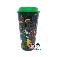 Vaso Plastico con tapa POWER RANGER - Licencia Oficial