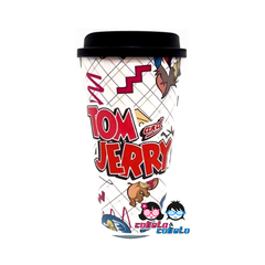 Vaso Plastico con tapa - Tom & Jerry - Licencia Oficial
