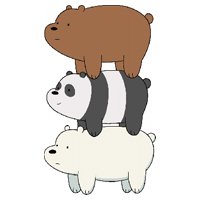 Sticker Escandalosos - Panda - Polar - Pardo - We Bare Bears