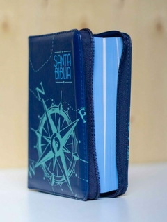 Biblia Azul Barco Con Cierre, Reina Valera 1960 - comprar online