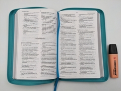 Imagen de Biblia RVR60 Letra Grande Tamaño Manual Aguamarina