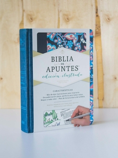 Biblia De Apuntes Rosado Y Azul Edición Ilustrada - tienda online