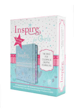 Biblia Inspire ingles, blanco con estrellas NTV