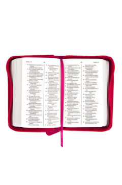 Santa Biblia flexible fucsia con cierre en internet