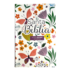 Biblia RV60 Eco Flex C3 Flores Multicolor Reina Valera 1960 tamaño manual Letra Grande 12 puntos