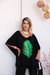 Imagem do Blusa Feminina em Malha Viscolycra Premium Kaftan Folha Verde