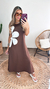 Vestido Feminino em Malha de Algodão Maria Flor Chocolate - comprar online