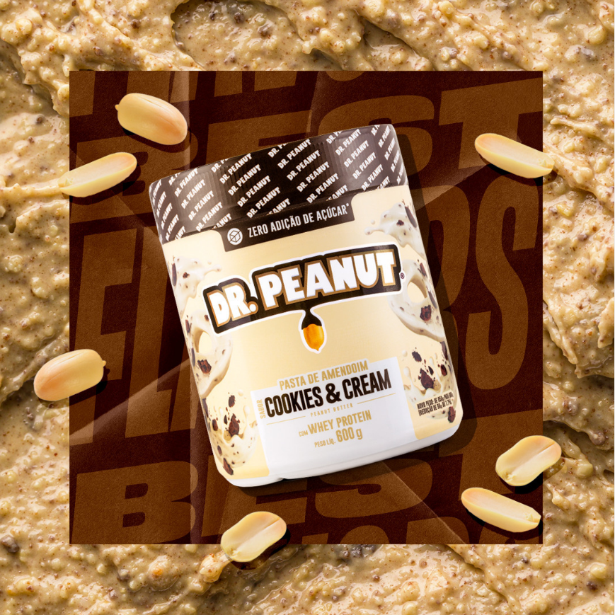 Pasta de Amendoim com Whey Protein Dr. Peanut 650g - Sabores Diversos