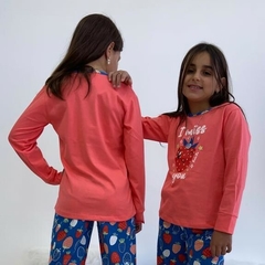 PIJAMA DE NENA FRUTILLAS PIACHE PIU - ART. 520 - Felina Lencería