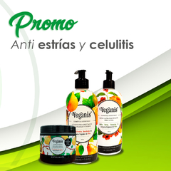 Veganis Pack Anti estrías y celulitis crema pera macadamia coffee Leche Exfoliante - comprar online