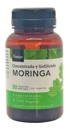 Natier Moringa Concentrada Y Liofilizada 50 Cápsulas