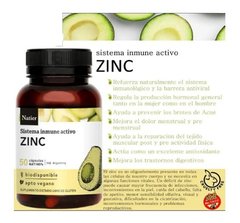 Zinc Natier, Sistema Inmune Activo, Apto Vegano, 50 Cápsulas - comprar online