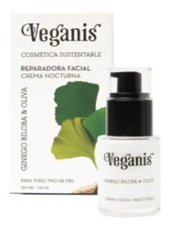 Veganis Reparadora Facial Crema Nocturna Ginkgo & Oliva 30ml