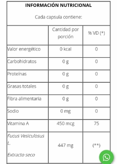 Pack X2 Fucus Estimulante y Energizante Natural Natier 50 Capsulas - comprar online