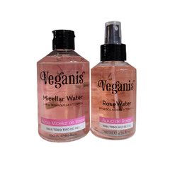 Pack Agua micelar+ Agua de Rosas Veganis Rostro Luminoso