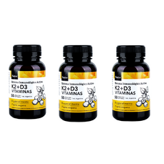 Pack X3 Vitamina K2+D3 Natier Formación de Huesos 50 capsulas