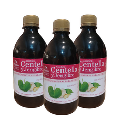 Pack X3 Jugo De Centella Asiática y Jengibre Celulitis Natier 500ml