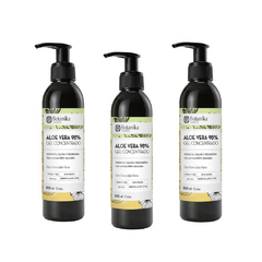 Pack X3 Gel Concentrado Aloe Vera 98% Hidrata Calma Regenera Botanika 200ml