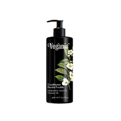 Acondicionador Double Trouble Ácido Hialurónico Veganis Vitamina B5 Cabello Brilloso 400ml