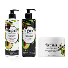 Pack Shampoo+ Acondicionador + Mascara Capilar Palta Veganis