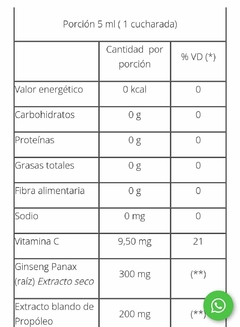 Propóleo Y Ginseng Noble Apicultor Energía Máxima Pureza 125ml - comprar online