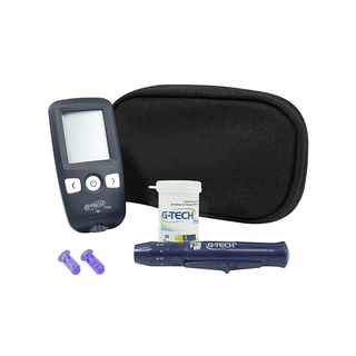 Kit Medidor De Glicose Free 1 G-Tech Completo