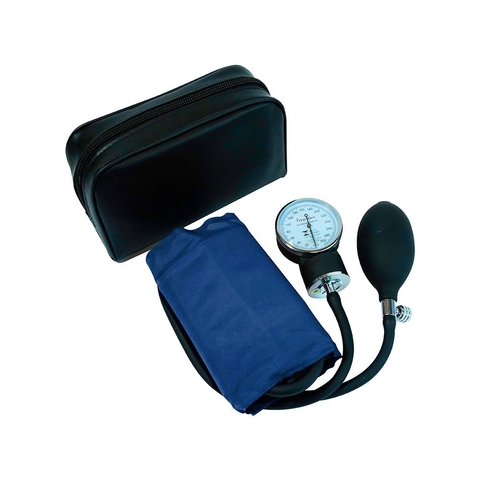 Esfigmomanômetro Aparelho de Pressão Adulto 18 a 35cm Premium Azul