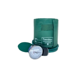 Esfigmomanômetro Aparelho de Pressão Adulto 18 a 35cm Premium Verde