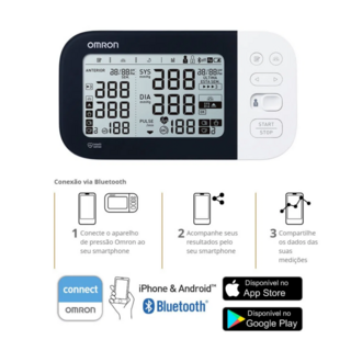 Aparelho Monitor de Pressão Bluetooth HEM-7349T OMRON