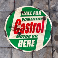 Cartel de chapa Castrol red