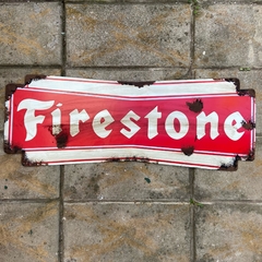 Cartel de Chapa Firestone horizontal