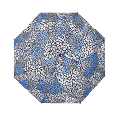 Paraguas corto flores azules