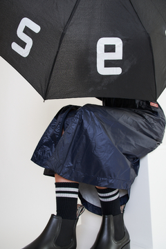 Paraguas corto basics negro - tienda online