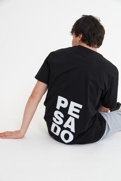 Remera oversize pesado negro - tienda online