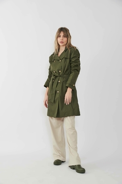 Trench Manhattan new verde militar - tienda online