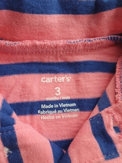 Camisa rosa rayas azules Carters 3m (76) en internet