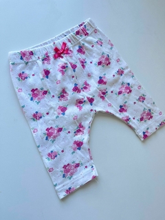 Pantalon blanco flores mimo rn(225)