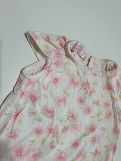 Romper de algodon corto flores rosas babycottons rn(301) - comprar online