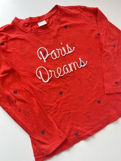 Remera ml roja corazones Paris Coniglio t8a (237)