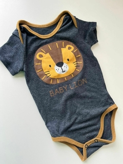 Body mc gris oscuro leon teddy boom 3-6m(203)