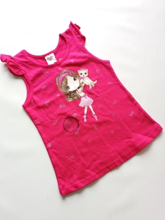 Musculosa Fucsia Nena Gato Ruabel 18M (38) Nueva