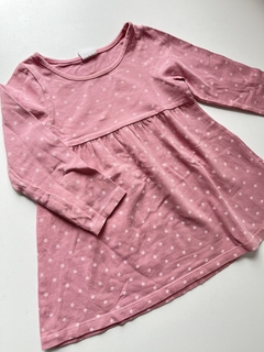 Vestido algodon rosa estrellas H&M t12-18m (87)