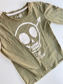 Remera Calavera Verde Yamp 6Años(06)