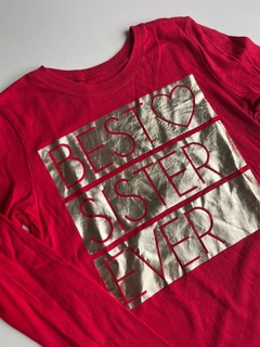 Remera ml roja Best Sister Place t7-8a (160) - comprar online