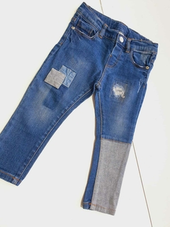 Jean cuadros y parches azul zara 12-18(265) - comprar online