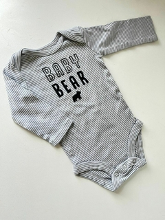 BOdy ml gris rayado Baby Bear Carters 3m(310)