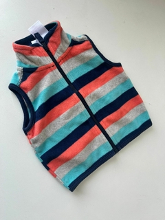 Chaleco polar linea gris y verde y azul Carters 3m (48.2)